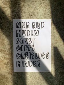 "Nur Ned Hudln" Risoprint A3 - Edition 2